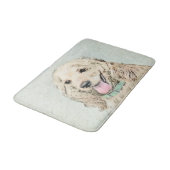 Cocker Spanel Buff Painting - Original Dog Art Badematte (Schrägansicht)