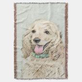 Cocker Spanel Buff Painting - Original Dog Art Decke (Vorderseite Vertikal)