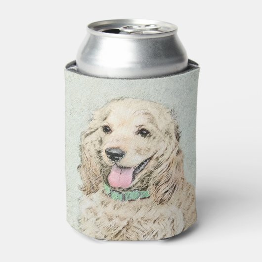 Cocker Spanel Buff Painting - Original Dog Art Dosenkühler (Kanne Vorderseite)