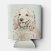 Cocker Spanel Buff Painting - Original Dog Art Dosenkühler (Rückseite)