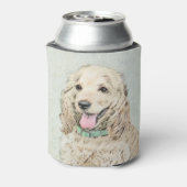Cocker Spanel Buff Painting - Original Dog Art Dosenkühler (Kanne Rückseite)