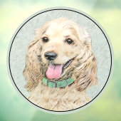 Cocker Spanel Buff Painting - Original Dog Art Fensteraufkleber (Blatt 3)