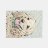 Cocker Spanel Buff Painting - Original Dog Art Fleecedecke (Vorderseite (Horizontal))