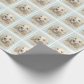 Cocker Spanel Buff Painting - Original Dog Art Geschenkpapier (Ecke)