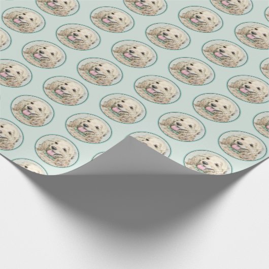 Cocker Spanel Buff Painting - Original Dog Art Geschenkpapier (Ecke)