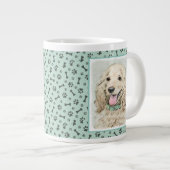 Cocker Spanel Buff Painting - Original Dog Art Jumbo-Tasse (Vorderseite Rechts)