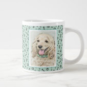 Cocker Spanel Buff Painting - Original Dog Art Jumbo-Tasse (Rechts)
