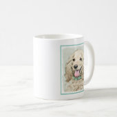 Cocker Spanel Buff Painting - Original Dog Art Kaffeetasse (VorderseiteRechts)