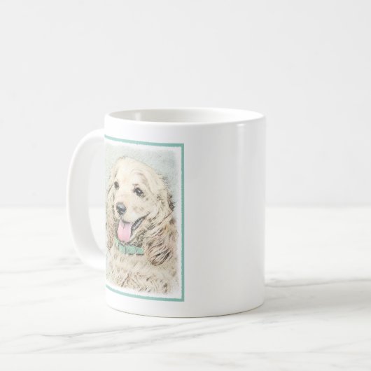 Cocker Spanel Buff Painting - Original Dog Art Kaffeetasse (Vorderseite Links)
