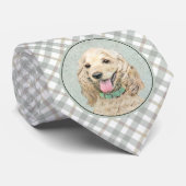 Cocker Spanel Buff Painting - Original Dog Art Krawatte (Gerollt)