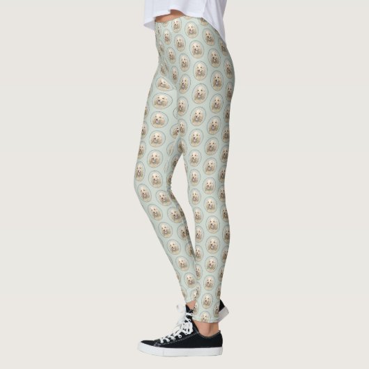 Cocker Spanel Buff Painting - Original Dog Art Leggings (Links)