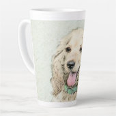 Cocker Spanel Buff Painting - Original Dog Art Milchtasse (Linke Ecke)