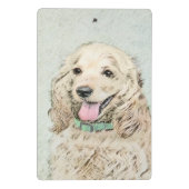 Cocker Spanel Buff Painting - Original Dog Art Mini Klemmbrett (Rückseite)