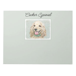 Cocker Spanel Buff Painting - Original Dog Art Notizblock