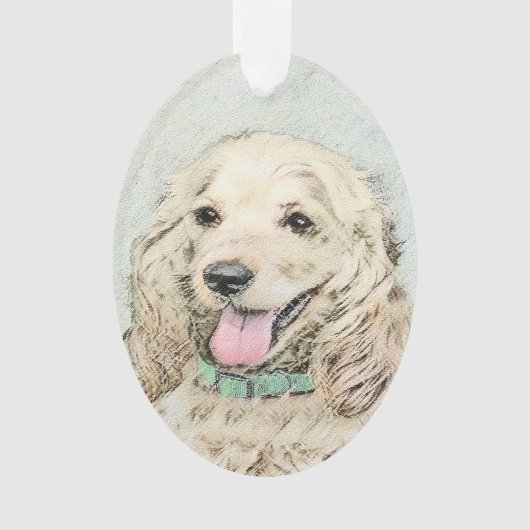 Cocker Spanel Buff Painting - Original Dog Art Ornament (Vorderseite)