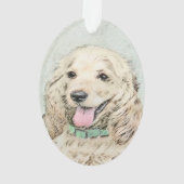 Cocker Spanel Buff Painting - Original Dog Art Ornament (Rückseite)