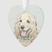 Cocker Spanel Buff Painting - Original Dog Art Ornament (Vorderseite)