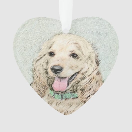 Cocker Spanel Buff Painting - Original Dog Art Ornament (Vorderseite)
