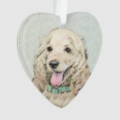 Cocker Spanel Buff Painting - Original Dog Art Ornament (Vorderseite)