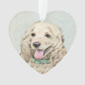 Cocker Spanel Buff Painting - Original Dog Art Ornament (Rückseite)