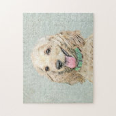 Cocker Spanel Buff Painting - Original Dog Art Puzzle (Vertikal)