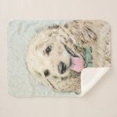 Cocker Spanel Buff Painting - Original Dog Art Sherpadecke (Vorderseite (Horizontal))