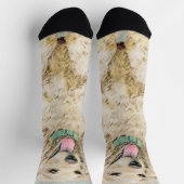 Cocker Spanel Buff Painting - Original Dog Art Socken (Oben)
