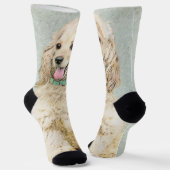 Cocker Spanel Buff Painting - Original Dog Art Socken (Gewinkelt)