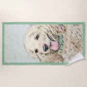 Cocker Spanel Buff Painting - Original Dog Art Strandtuch (Vorderseite)