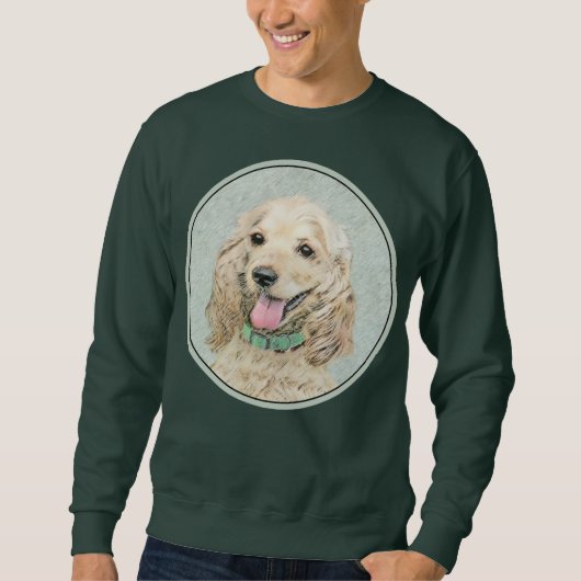 Cocker Spanel Buff Painting - Original Dog Art Sweatshirt (Vorderseite)