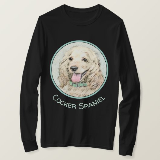 Cocker Spanel Buff Painting - Original Dog Art T-Shirt (Design vorne)