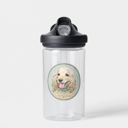 Cocker Spanel Buff Painting - Original Dog Art Trinkflasche (Vorne)
