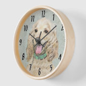 Cocker Spanel Buff Painting - Original Dog Art Uhr (Winkel)