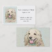 Cocker Spanel Buff Painting - Original Dog Art Visitenkarte (Vorne/Hinten)