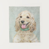 Cocker Spanel Buff Painting - Original Dog Art Wandteppich (Vorderseite)