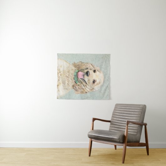 Cocker Spanel Buff Painting - Original Dog Art Wandteppich (Beispiel (Horizontal))