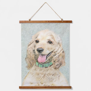 Cocker Spanel Buff Painting - Original Dog Art Wandteppich Mit Holzrahmen