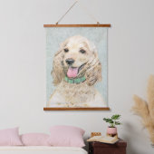 Cocker Spanel Buff Painting - Original Dog Art Wandteppich Mit Holzrahmen (Schlafzimmer)