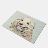 Cocker Spanel Buff Painting - Original Hund Kunst Fußmatte (Schrägansicht)