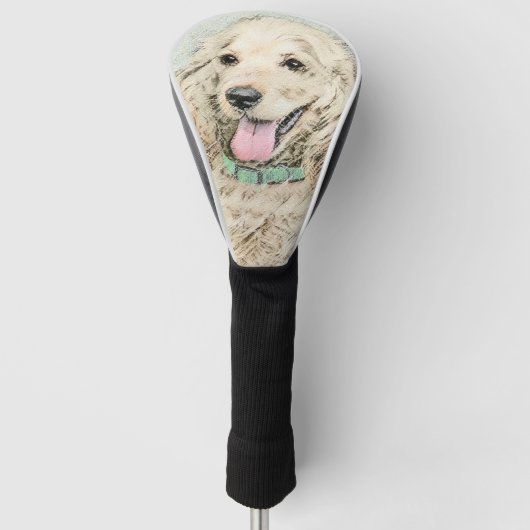 Cocker Spanel Buff Painting - Original Hund Kunst Golf Headcover (Vorderseite)