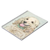 Cocker Spanel Buff Painting - Original Hund Kunst Notizblock (Linke Seite)