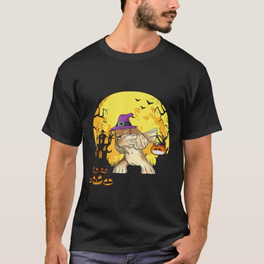 Cocker Spanel Dabbing Hexch Pumpkin Funny Dog Hal T-Shirt (Vorderseite)