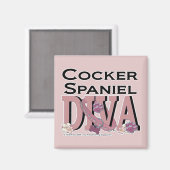 Cocker Spanel DIVA Magnet (Vorderseite/Rückseite)