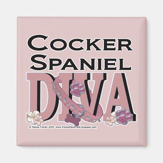 Cocker Spanel DIVA Magnet (Vorne)