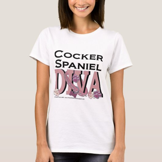 Cocker Spanel DIVA T-Shirt (Vorderseite)