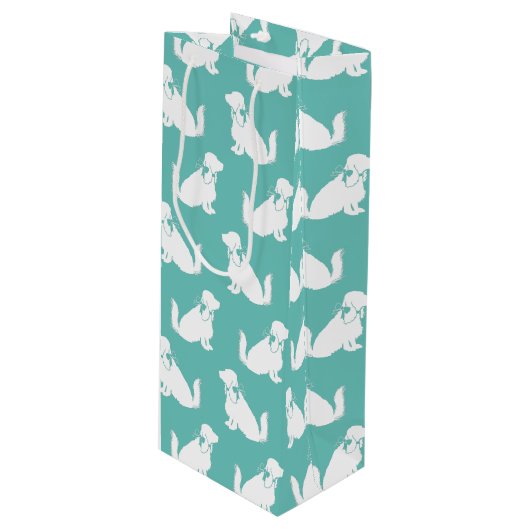 Cocker Spanel Dog Puppy Geschenktüte Für Weinflaschen (Vorderseite Schrägansicht)