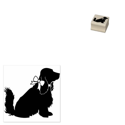 Cocker Spanel Dog Puppy Gummistempel (Stempel)