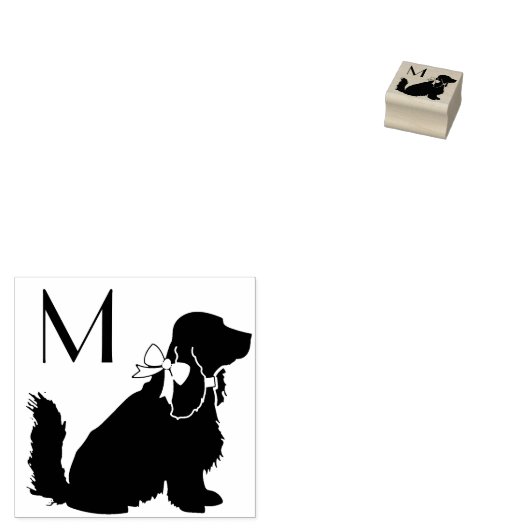 Cocker Spanel Dog Puppy Gummistempel (Stempel)