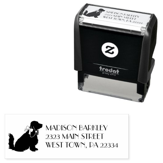 Cocker Spanel Dog Puppy Permastempel (Beispiel)