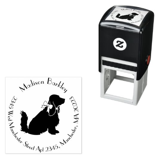 Cocker Spanel Dog Puppy Permastempel (Beispiel)